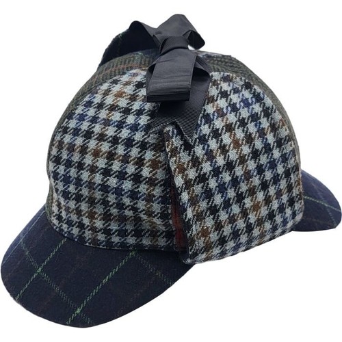Unisex tweed deerstalker hat - tweed,