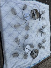 2 * Rose Petal 5 Spoke Chrome Ceiling And 3 * Rose Petal 2 Spoke Side Lights