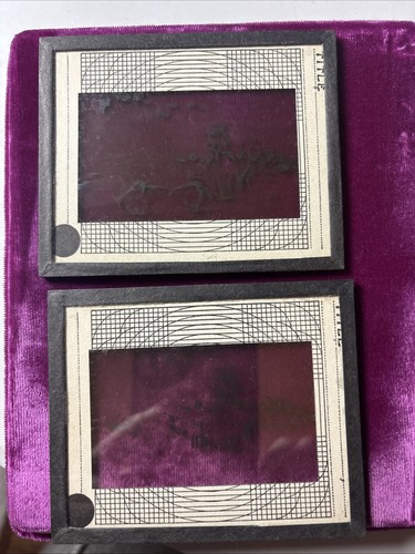 Antique magic lantern glass - antique,