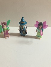 Playmobil Wizard & Two Fairies Figures Bundle Spares-used