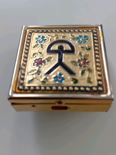 Vintage gold tone enameled - vintage,