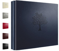 Photo Album 6x4 600 Photos Black Inner Page Tree Pattern Leather Big Capacity