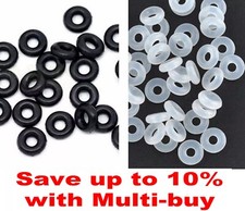 Rubber Ring Stoppers Spacer Beads for European Charm Bracelets - Clear or Black