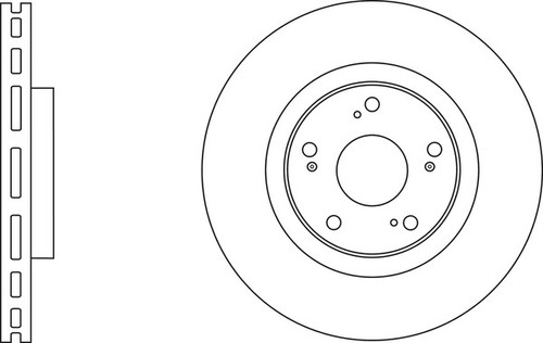 Apec blue front brake discs - 2x,