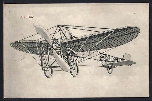 Leblanc pilot an airplane - in,