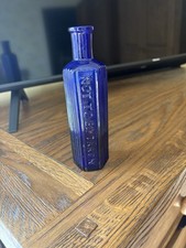 Antique cobalt blue six sided - cobalt, six-sided