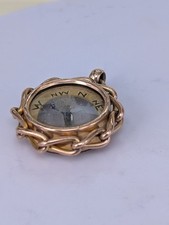 9ct gold edwardian - gold, compass