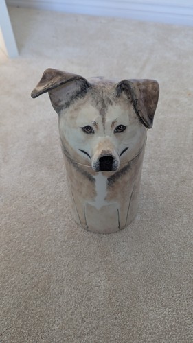 Hand crafted dog urn sculpture - hand,