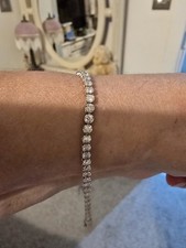 2 Carat Diamond Tennis Bracelet UK hallmark 750 (18ct) White Gold