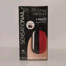 Sensationail Deluxe Gel Shellac Starter Kit - Red & Black - NEW