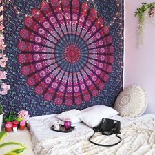Purple pink tapestry mandala - purple,