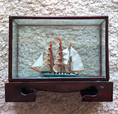 Framed glass case nautical - framed,