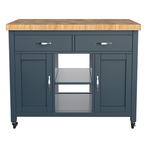 Blue mobile kitchen - blue, island
