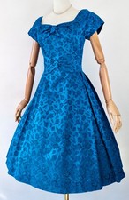 1950s Vintage Vivid Teal Blue
