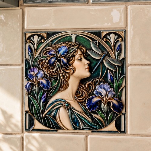 Art nouveau lady - lady, high