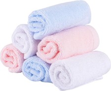 6 Pack Cotton Face Cloth, 20X20Cm Flannel Face Cloths Facial Cleaning Cloth Wash