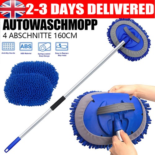 Car wash brush with - wash, telescopic