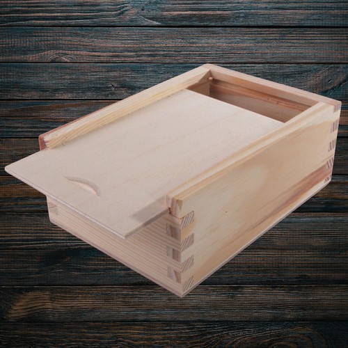 Small slide lid wooden - lid, box