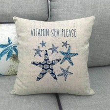 18" Sailling Lighthouse Throw Pillow Cover Nautical Sailboat Rudder Cushion Case