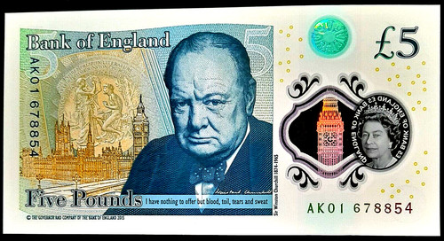 Boe uncirculated polymer - uncirculated, £5