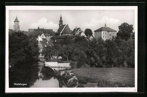 Waiblingen riverbank with a - with,