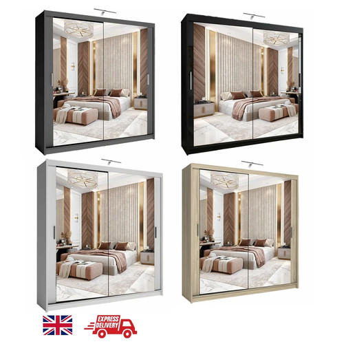 Sliding wardrobe with mirror - wardrobe,