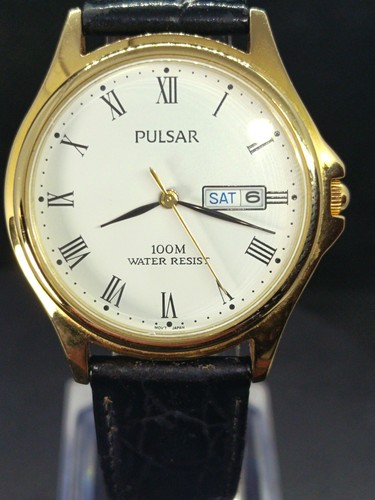 Mens pulsar quartz gold tone - quartz,