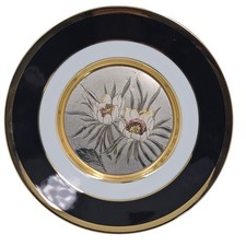 Authentic Collector Japanese The Art of Chokin 24k Gold Edged Decorative Plate 