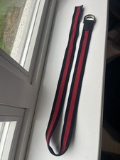 Gucci Web Stripped Belt