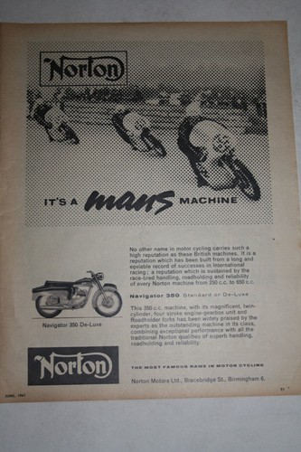 1962 advert for norton - 1962,