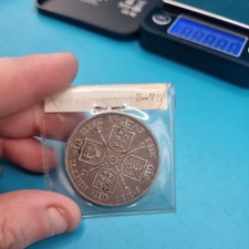 1887 British Queen Victoria 925 Silver Double Florin Coin 23.79g