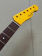 Vintage DIY 21 Fret rosewood Maple Electric Guitar Neck parts Yellow Gloss