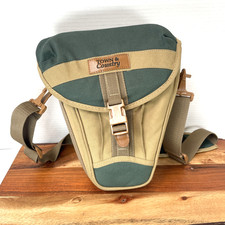 Town & Country Canvas Shoulder Bag Green & Tan Vintage Outdoor & Accessories