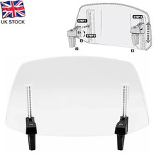 Motorcycle Motorbike Clip On Windshield Wind Screen Deflector Extension Spoiler