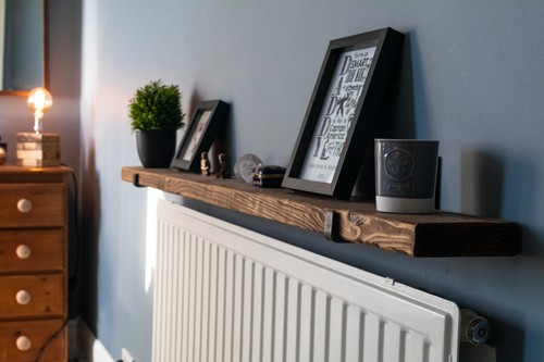 Rustic radiator shelf cover - radiator,