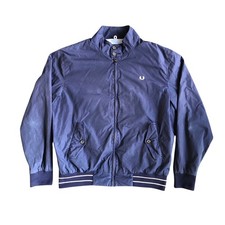 Fred Perry Jacket Mens XL Navy Blue Bomber Full Zip Casuals Mod Terraces Scooter