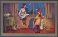 A Little Moon - 1921 art postcard by Sybil Barham