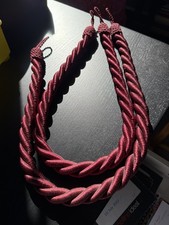 Pair of Burgundy rope curtain tie backs -  29 in/74 cm - excellent condition
