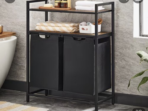 Compartment laundry hamper - 2-compartment,