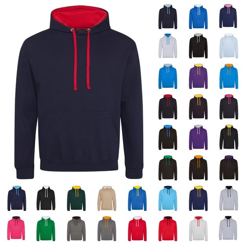 Contrast hooded sweatshirt - contrast, two