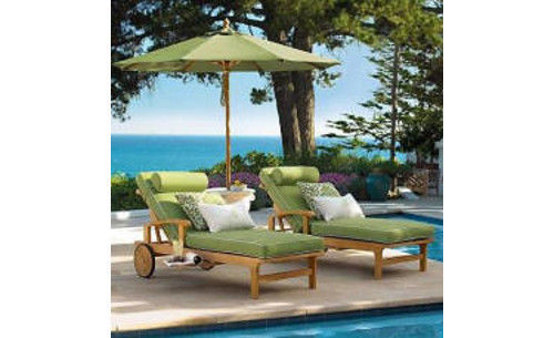 Sack 100 teak armless - armless, chaise