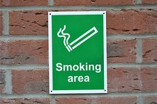 SMOKING AREA A4 or A5 plastic