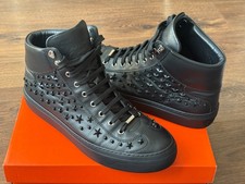 JIMMY CHOO MENS HIGH TOP SNEAKERS,TRAINERS,STAR STUDS UK SIZE 10, 100% AUTHENTIC