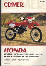 HONDA XL250 S,XL250 R,XR250 R,XR250 L,XL350 R,XR350 R CLYMER MANUAL 1978-2000
