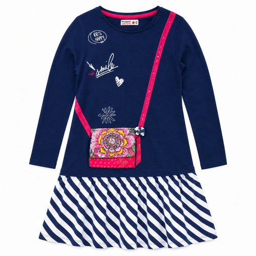Desigual navy blue striped - navy,