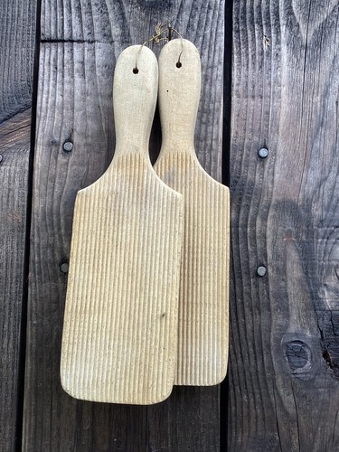 Large vintage wooden butter - large,