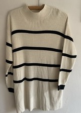 Cream Ribbed Striped Tunic