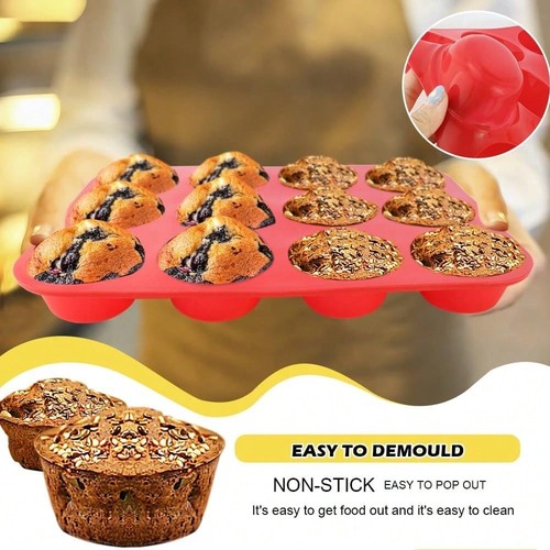 Silicone muffin cupcake 12 - silicone,