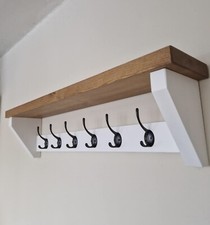 Coat Rack+Shelf Handmade Wall