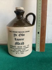 Vintage Flagon. The Honeymoon Drink. Cornish Mead. Empty Bottle